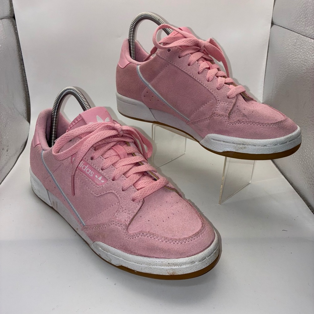 Adidas‎ Continental 80 Pink Suede Gum Sole Low Top Sneakers G27725 Womens 7.5